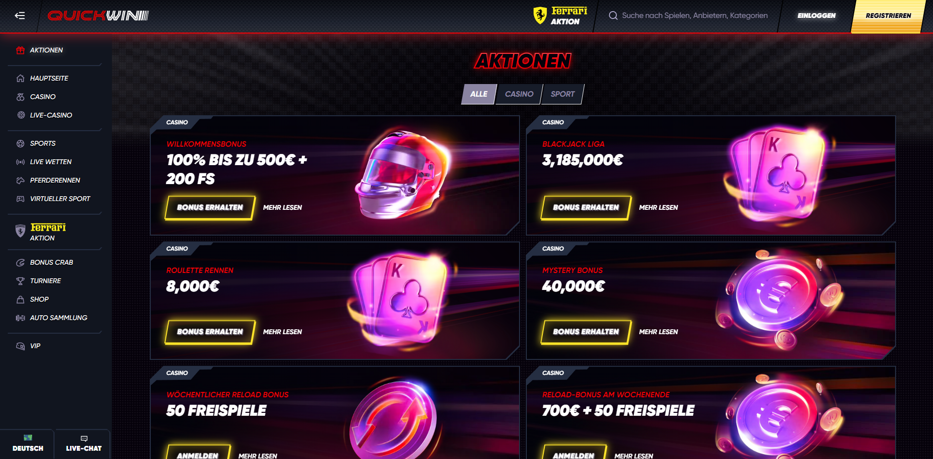 QuickWin Casino Sportwetten