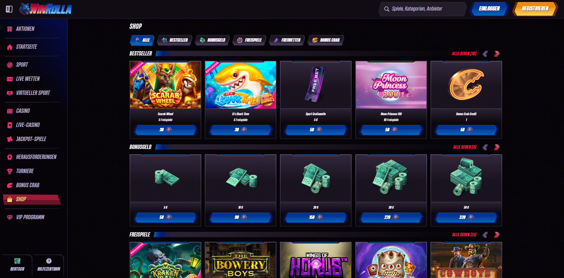 WinRolla Casino Shop